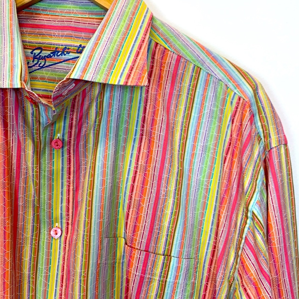 Bugatchi Uomo striped button down shirt